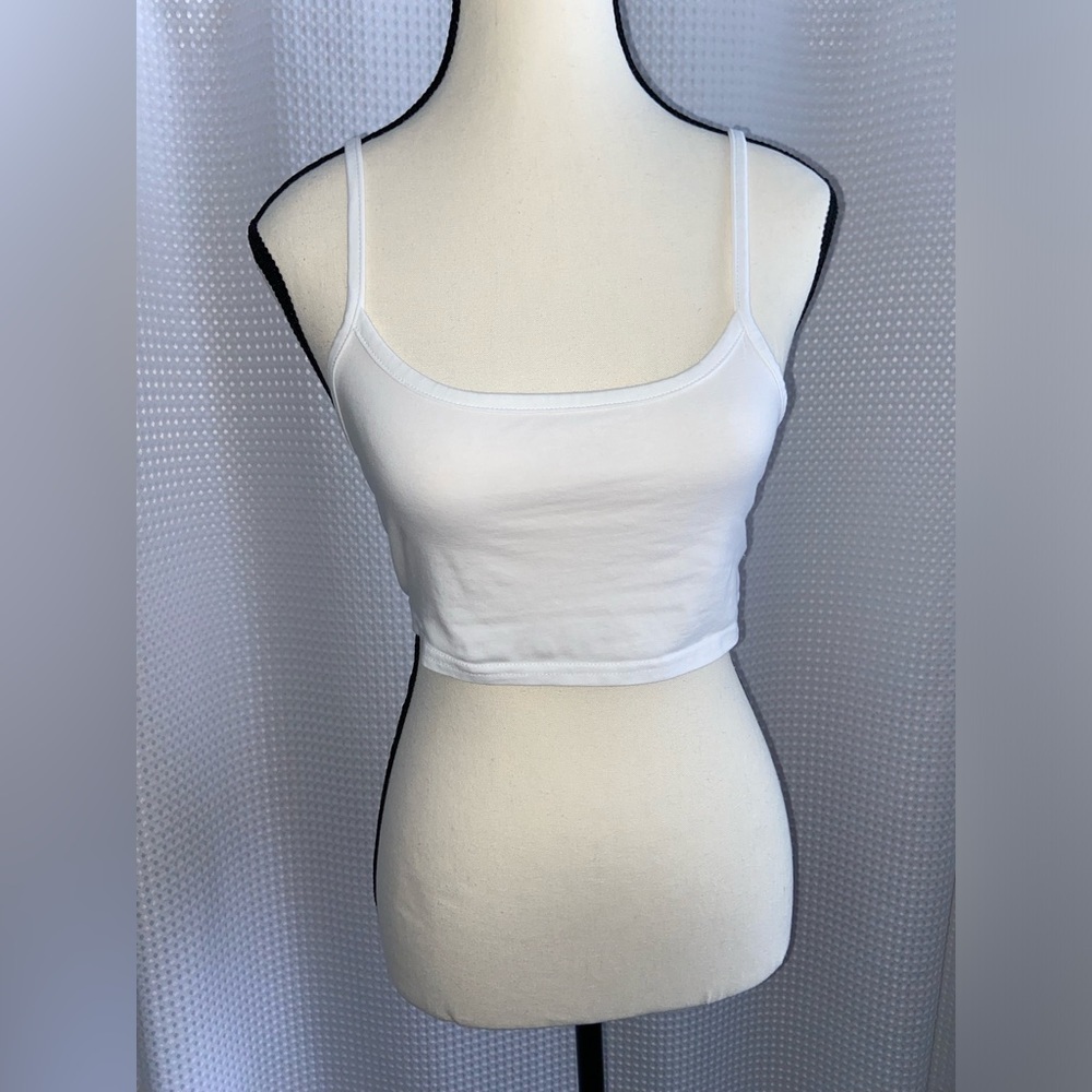 5/25$ Women’s‎ H&M Divided Basics white stretchy cotton bralette size medium